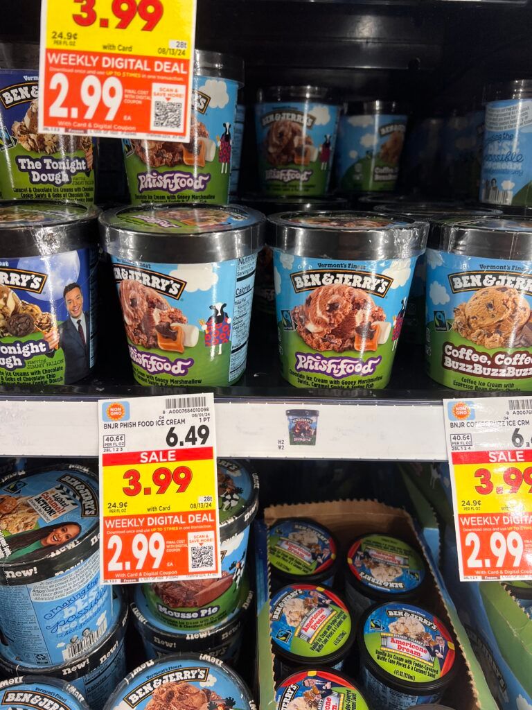 breyers ice cream, ben and jerrys kroger shelf image (48)