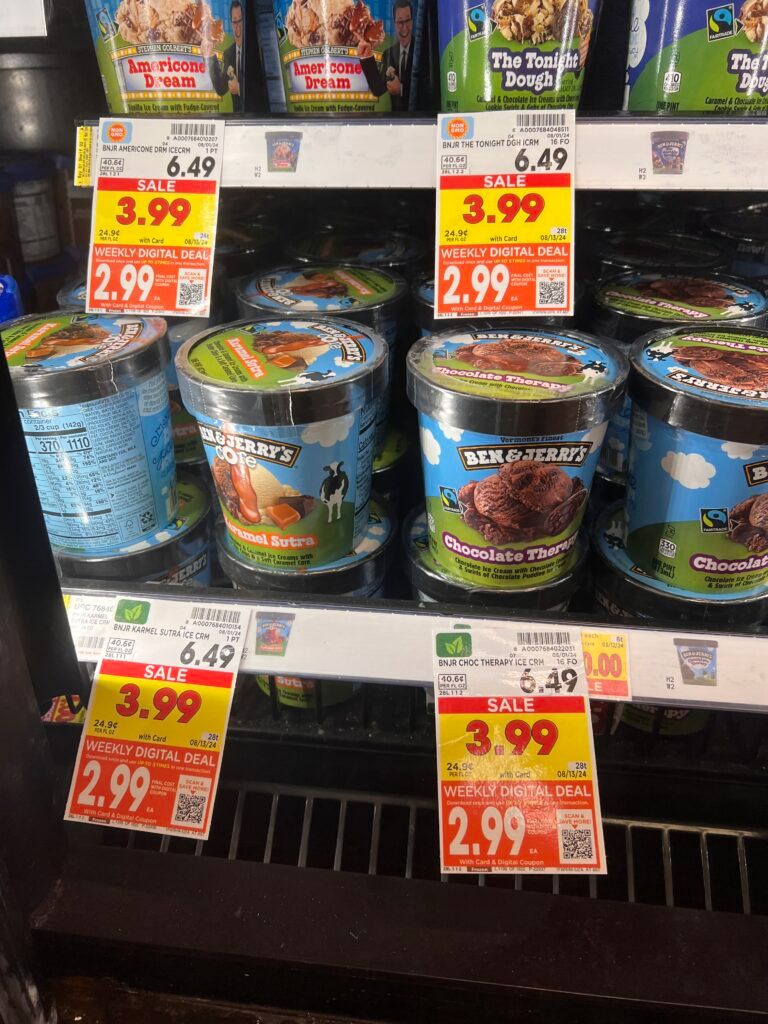 breyers ice cream, ben and jerrys kroger shelf image (48)