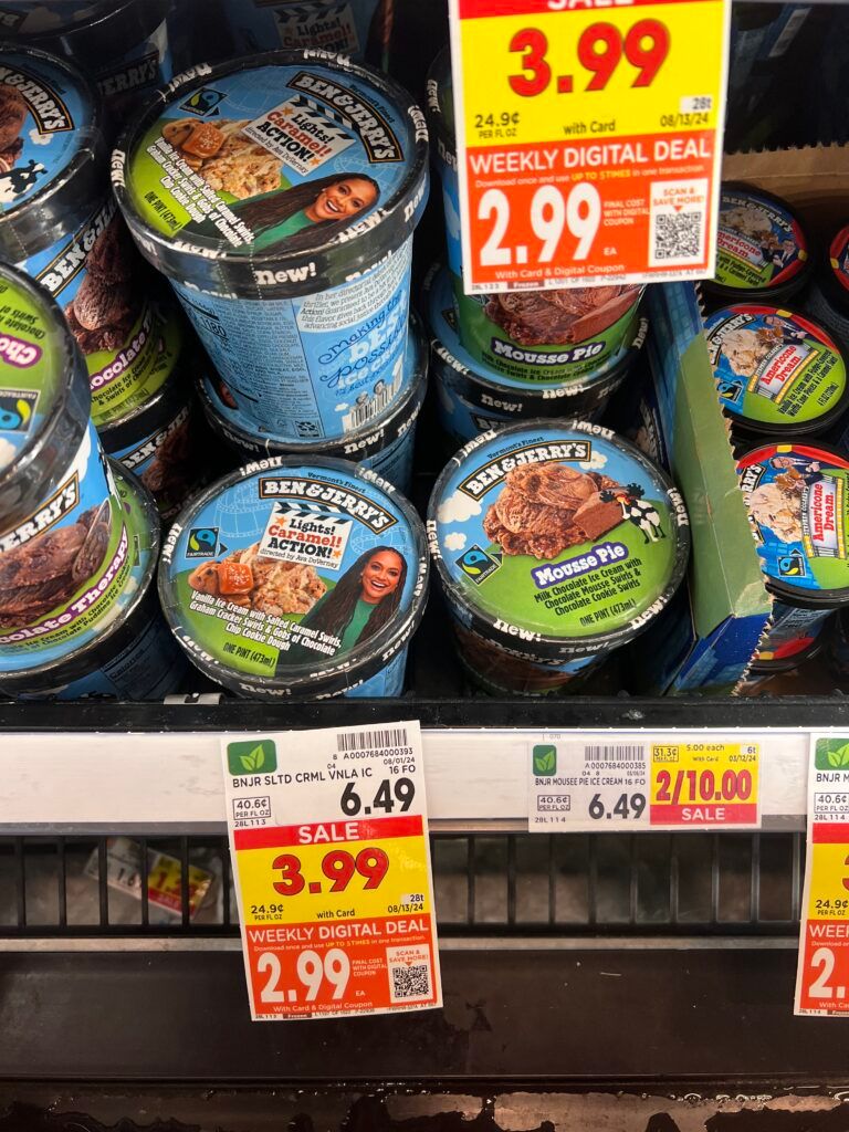 breyers ice cream, ben and jerrys kroger shelf image (48)