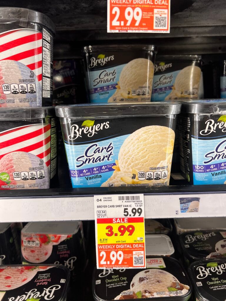 breyers ice cream, ben and jerrys kroger shelf image (48)