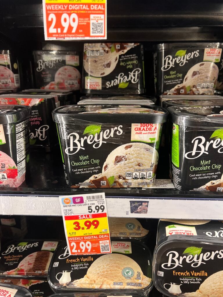 breyers ice cream, ben and jerrys kroger shelf image (48)