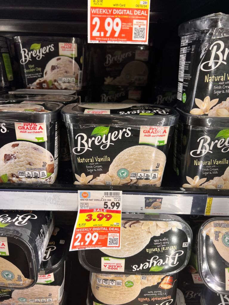 breyers ice cream, ben and jerrys kroger shelf image (48)