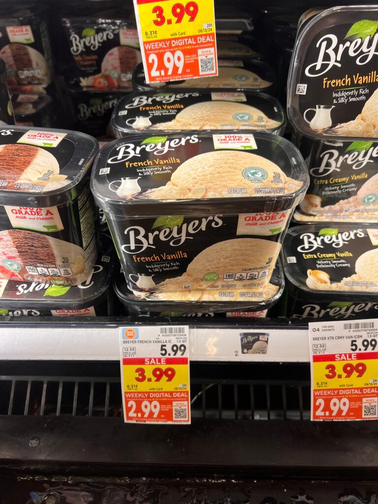 breyers ice cream, ben and jerrys kroger shelf image (48)