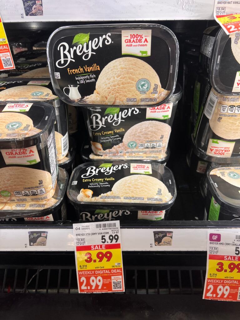 breyers ice cream, ben and jerrys kroger shelf image (48)