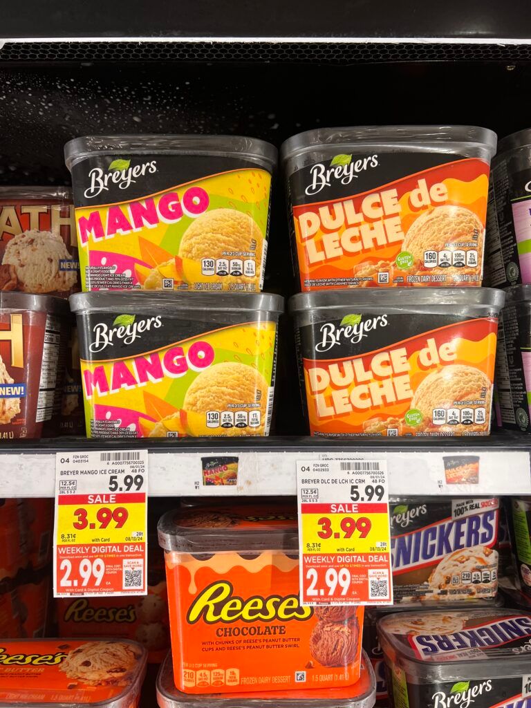 breyers ice cream, ben and jerrys kroger shelf image (48)