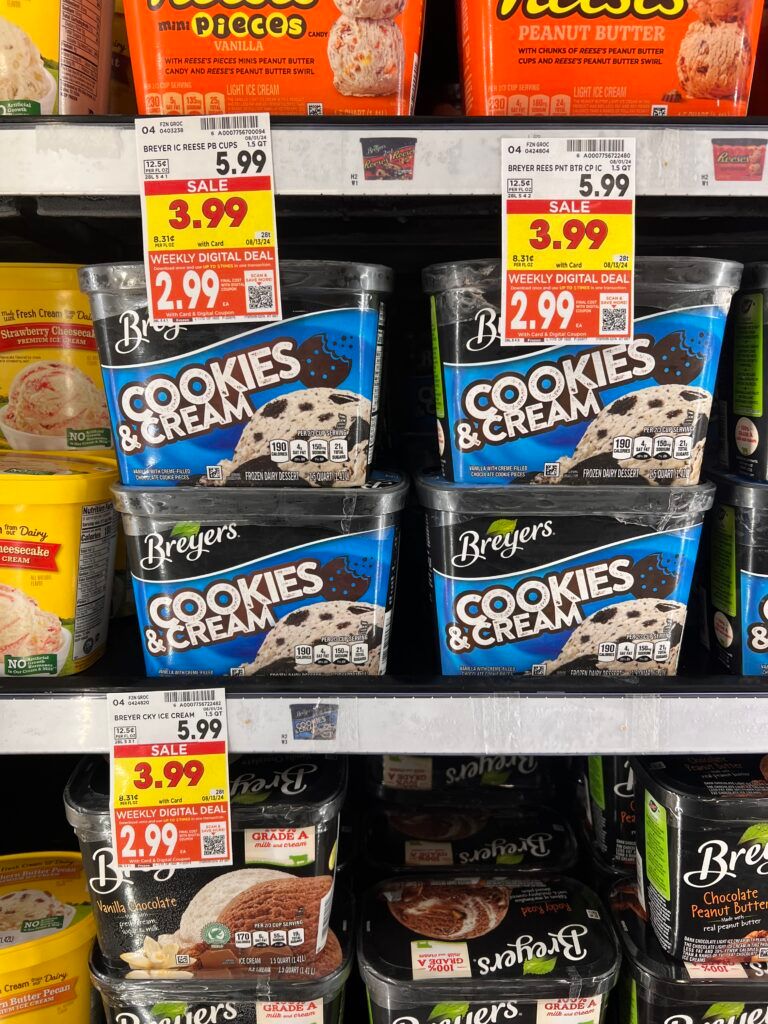 breyers ice cream, ben and jerrys kroger shelf image (48)