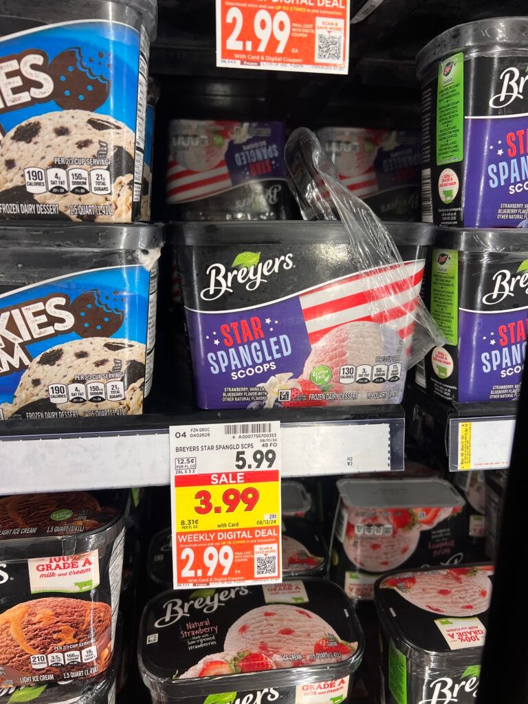 breyers ice cream, ben and jerrys kroger shelf image (48)