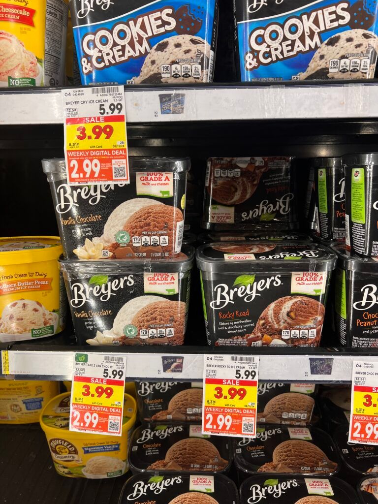 breyers ice cream, ben and jerrys kroger shelf image (48)