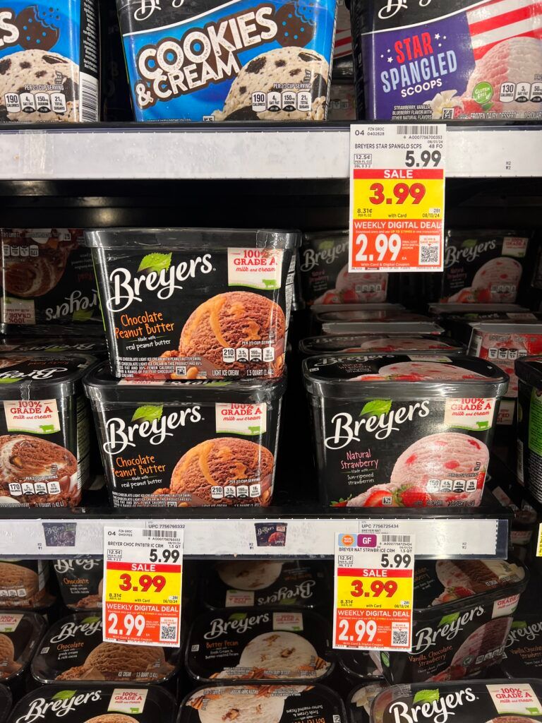 breyers ice cream, ben and jerrys kroger shelf image (48)