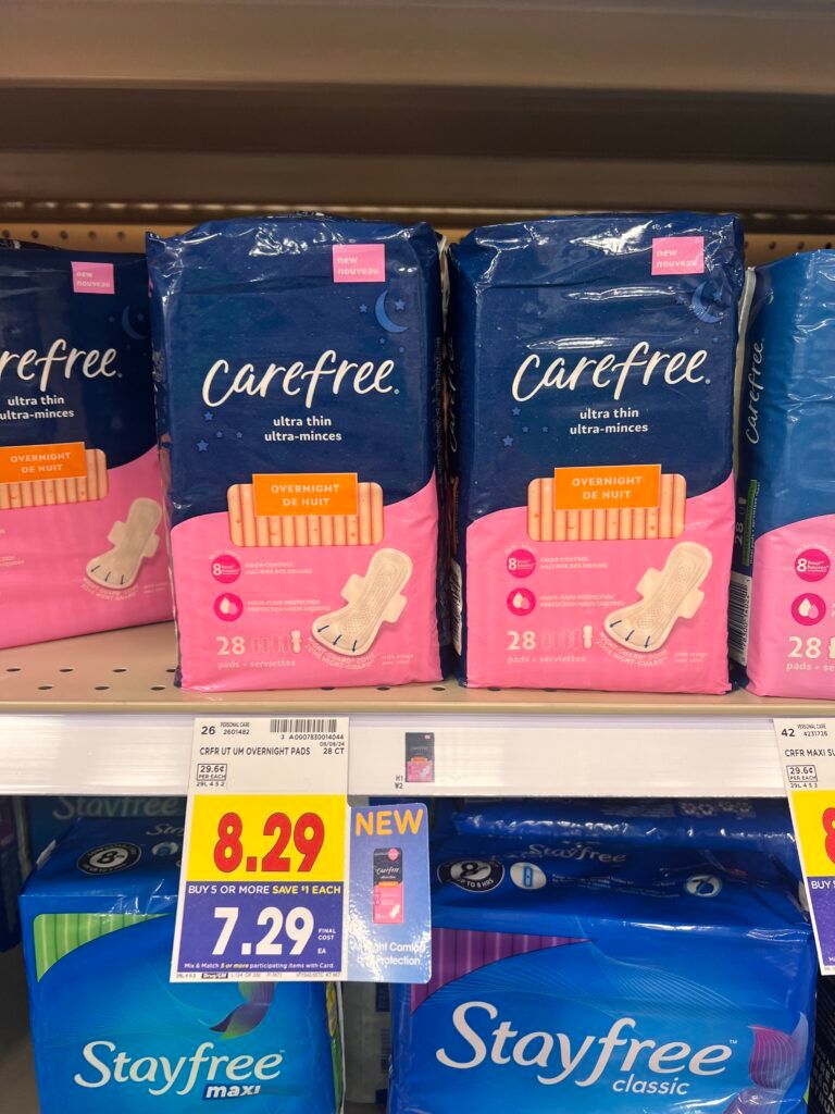 carefree pads kroger shelf image (1)