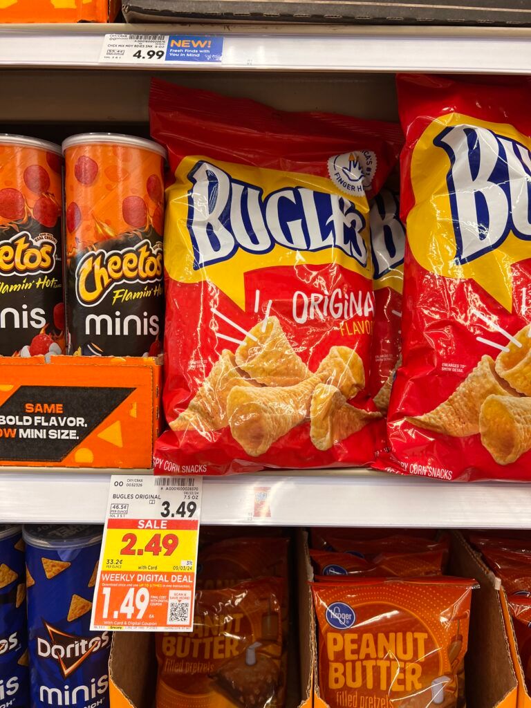 chex mix, gardettos and bugles kroger shelf image (1)