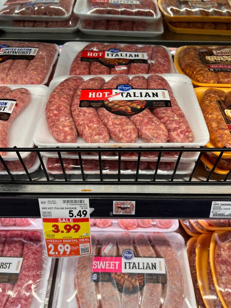 fresh sausage kroger shelf image (1)