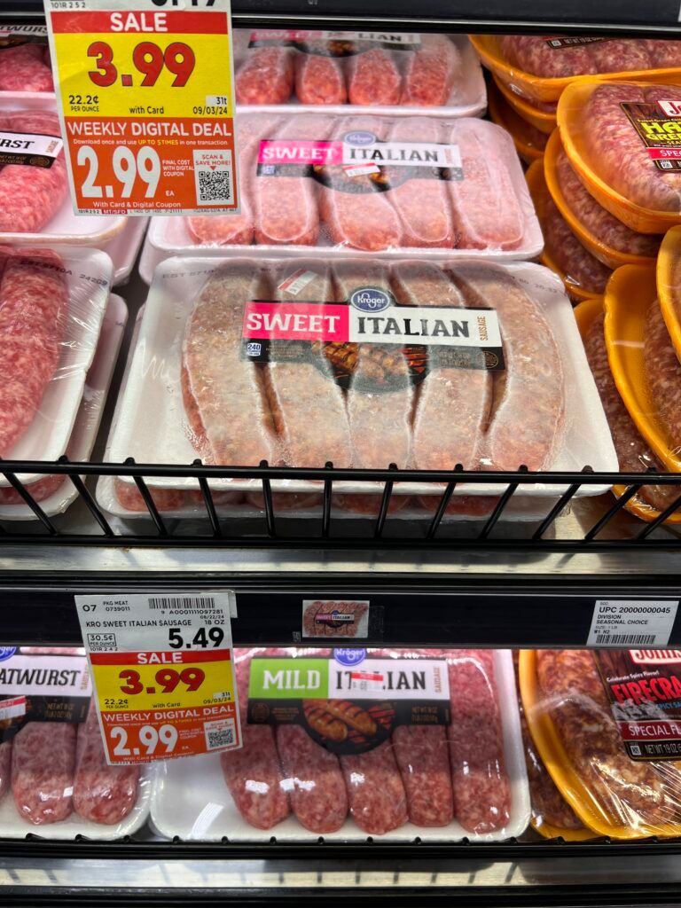 fresh sausage kroger shelf image (1)