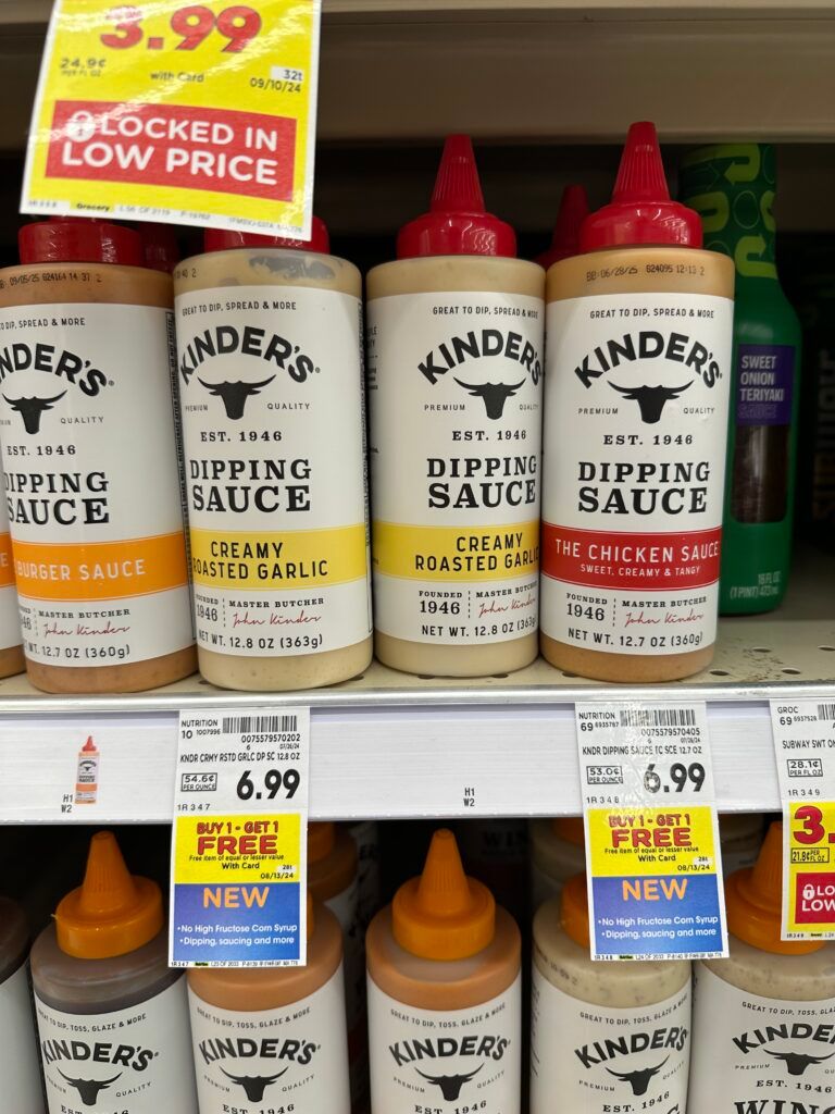 kinders sauce kroger shelf image (1)