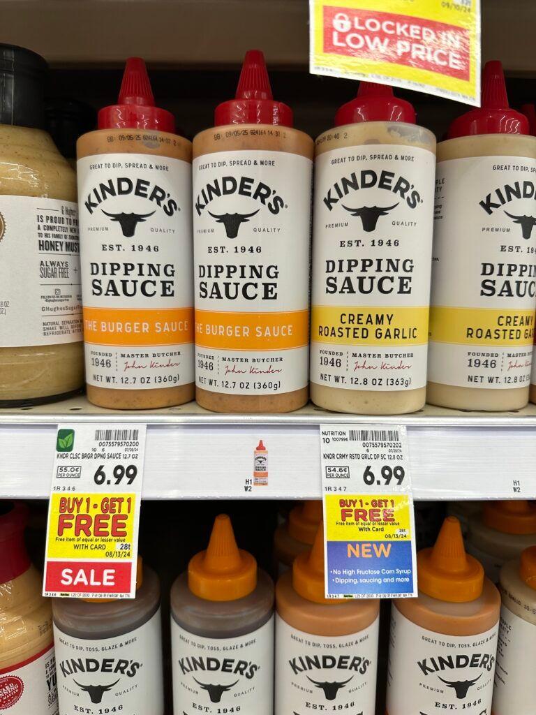 kinders sauce kroger shelf image (1)