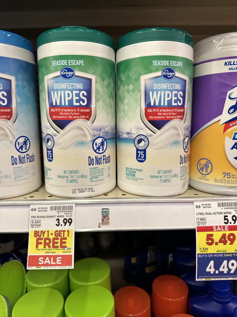 kroger disinfecting wipes shelf image (1)