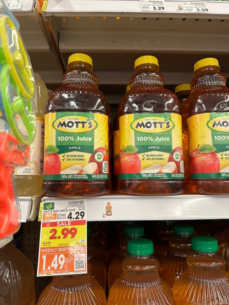 motts apple juice kroger shelf image (1)