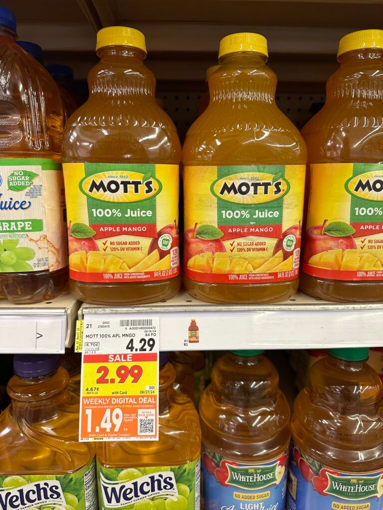 motts apple juice kroger shelf image (1)