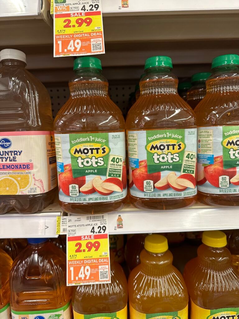 motts apple juice kroger shelf image (1)