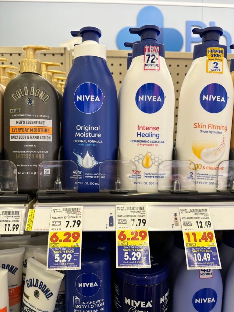 nivea lotion kroger shelf image (1)