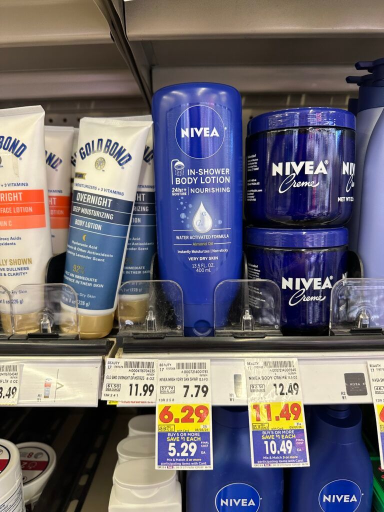 nivea lotion kroger shelf image (1)