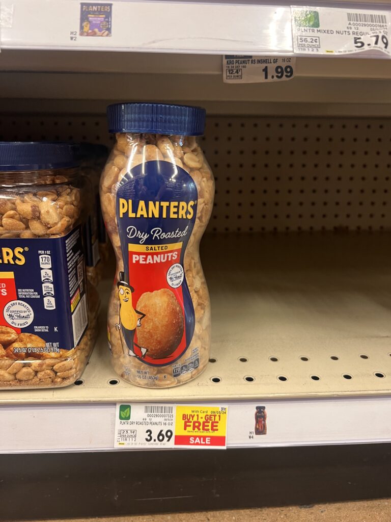 planters peanuts kroger shelf image (1)