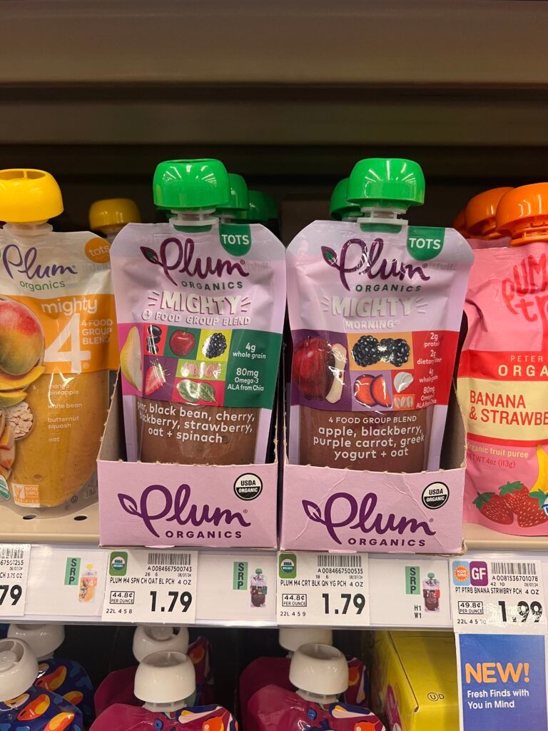 plums organics pouches kroger shelf image (1)