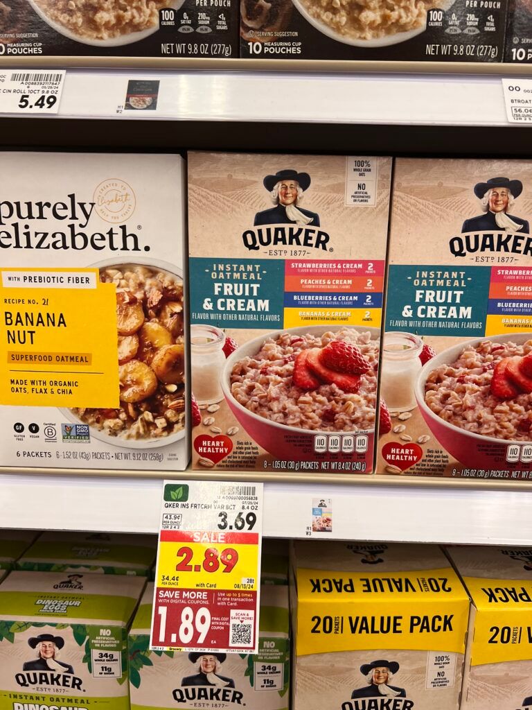 quaker instant oatmeal kroger shelf image (1)