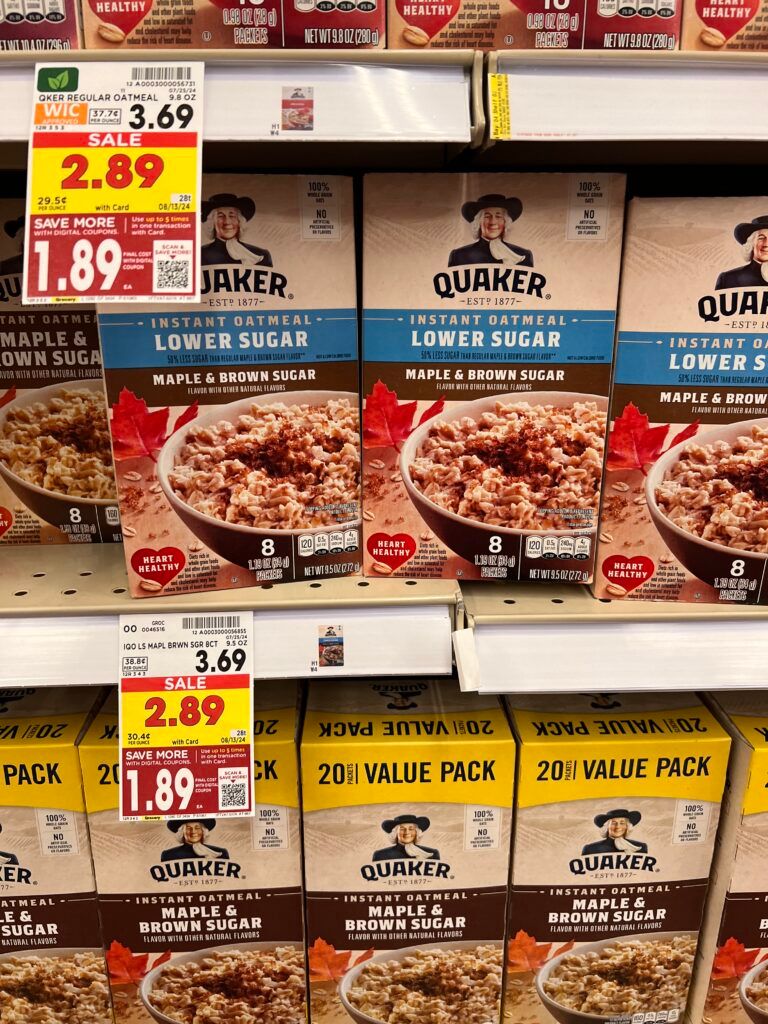 quaker instant oatmeal kroger shelf image (1)