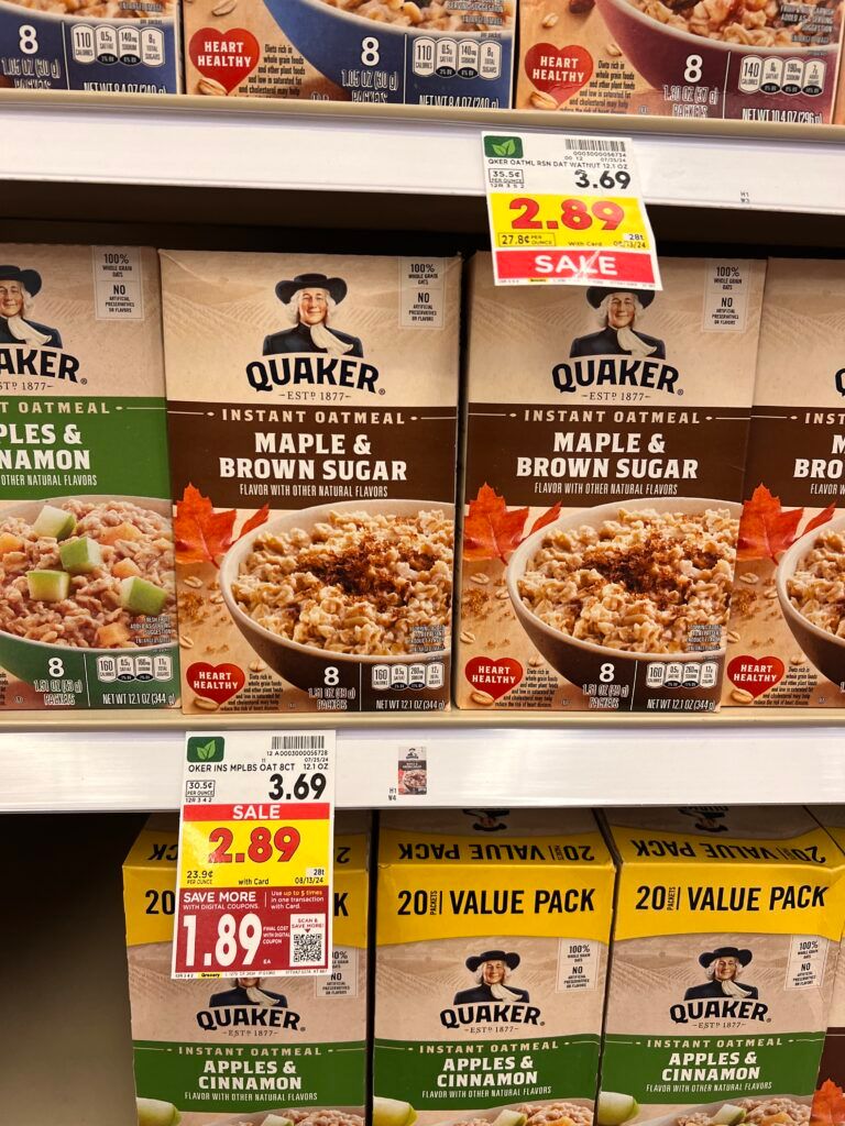 quaker instant oatmeal kroger shelf image (1)