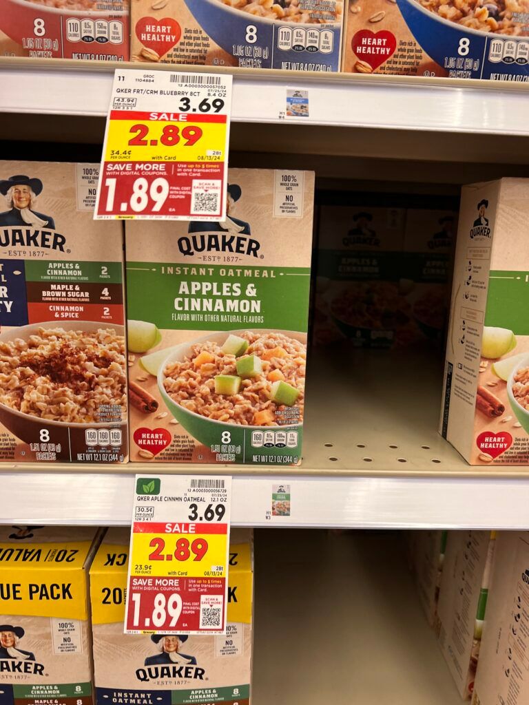 quaker instant oatmeal kroger shelf image (1)