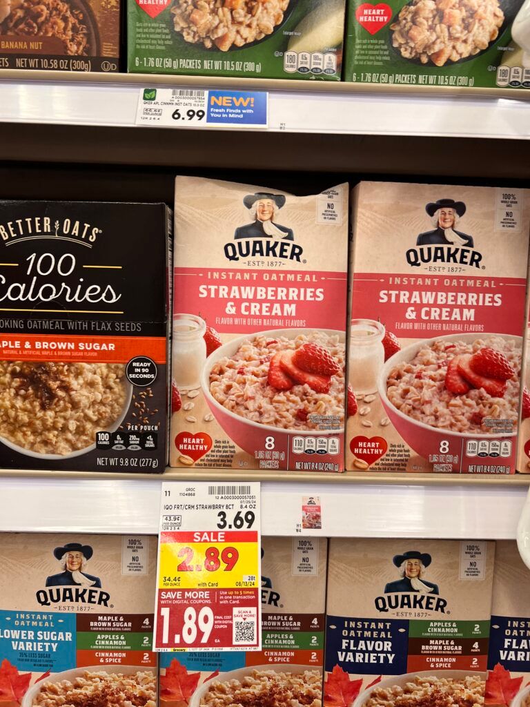 quaker instant oatmeal kroger shelf image (1)