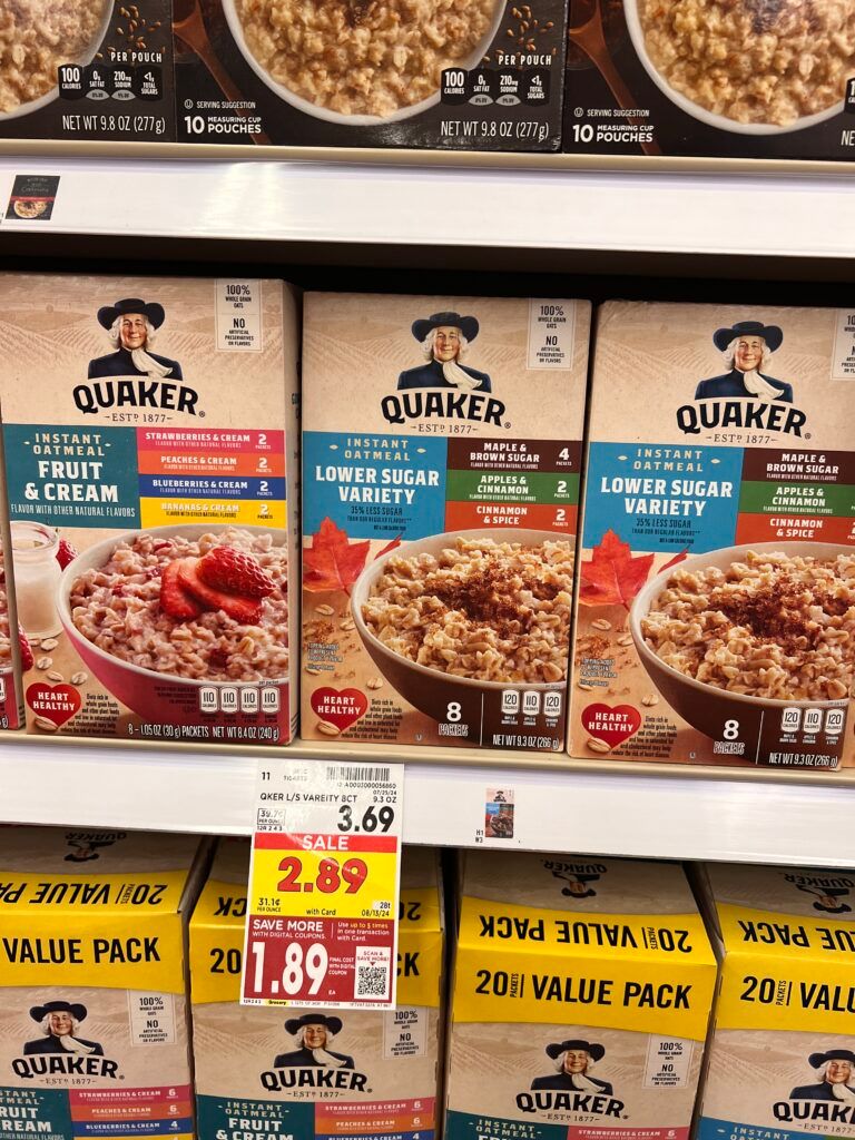 quaker instant oatmeal kroger shelf image (1)