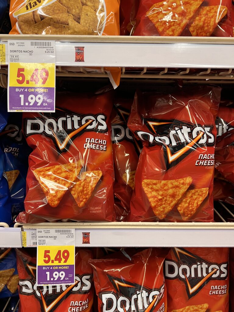 ruffles, doritos, fritos, sunchips kroger shelf image (1)