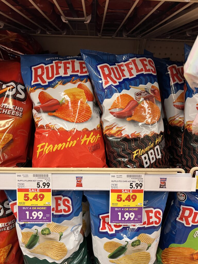 ruffles, doritos, fritos, sunchips kroger shelf image (1)