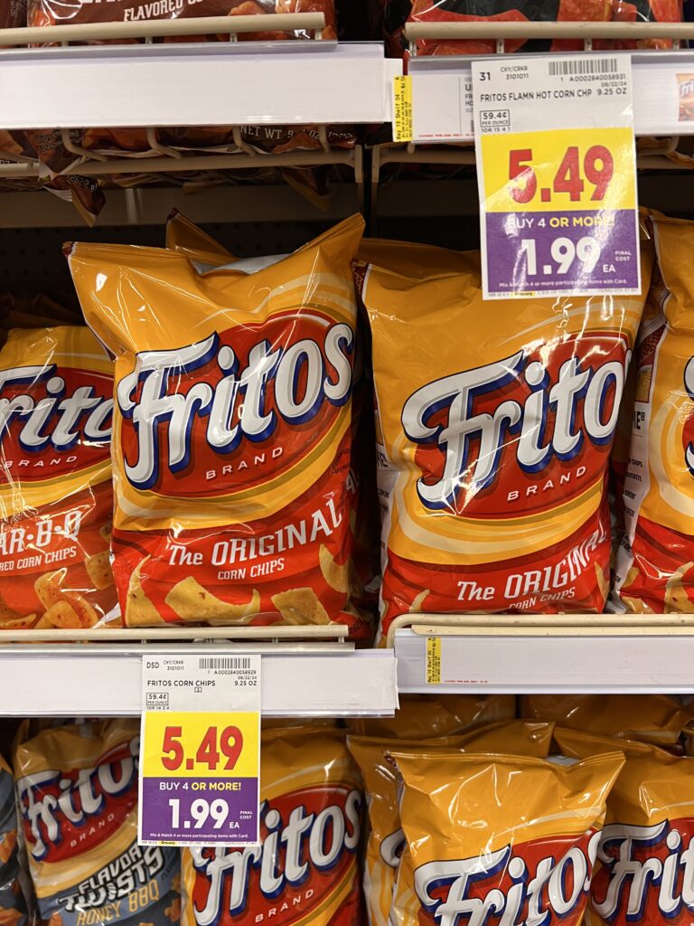 ruffles, doritos, fritos, sunchips kroger shelf image (1)