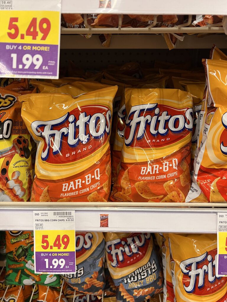 ruffles, doritos, fritos, sunchips kroger shelf image (1)