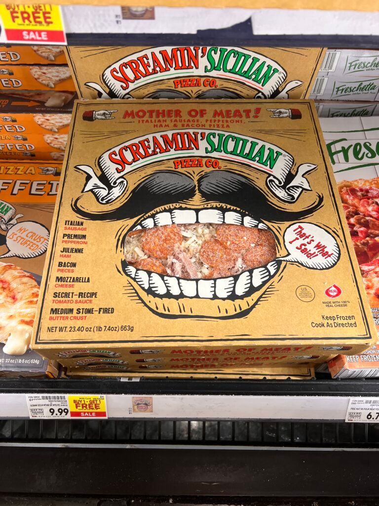 screamin sicilian pizza kroger shelf image (1)