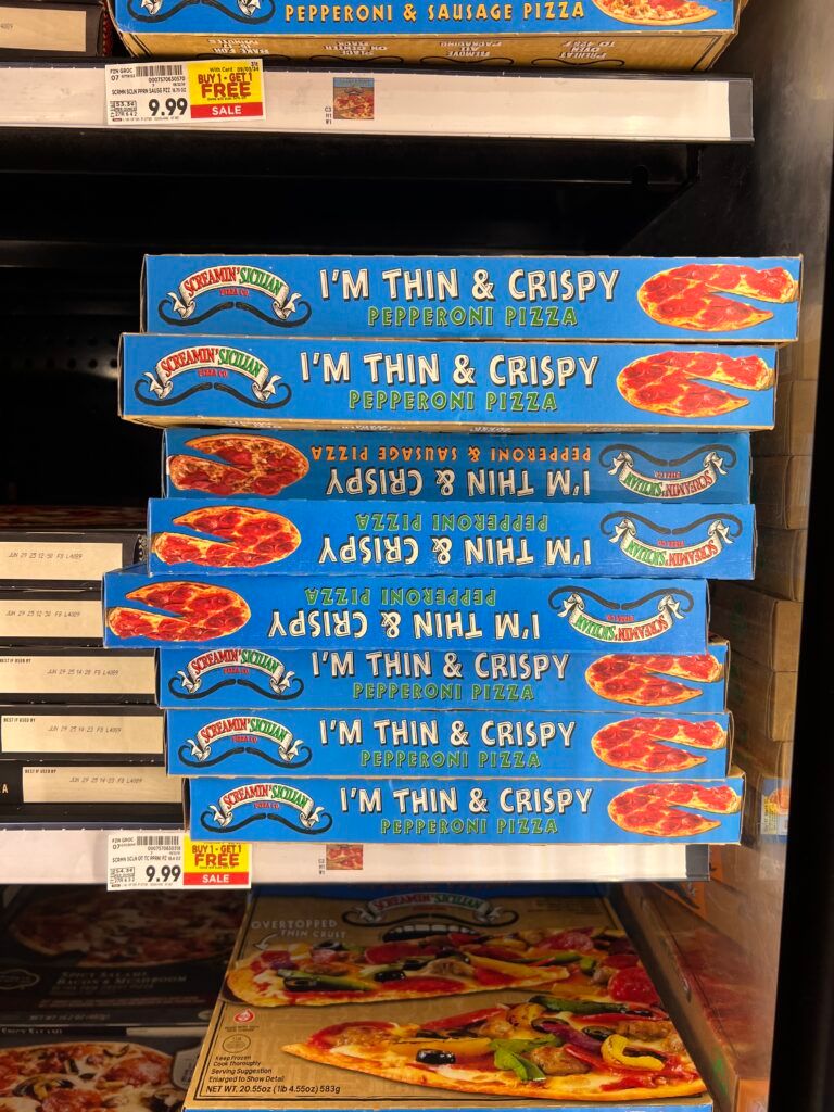 screamin sicilian pizza kroger shelf image (1)