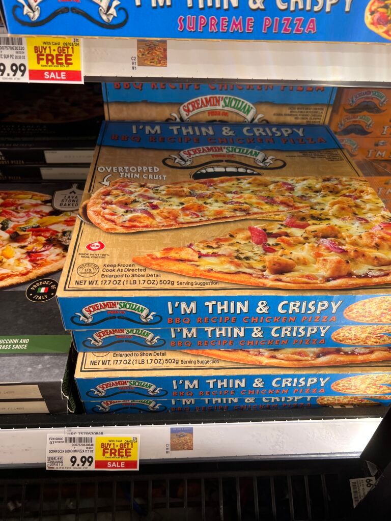 screamin sicilian pizza kroger shelf image (1)