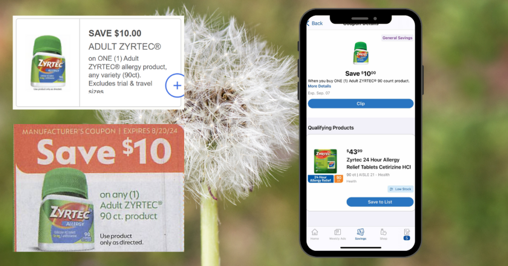 zyrtec coupons kroger