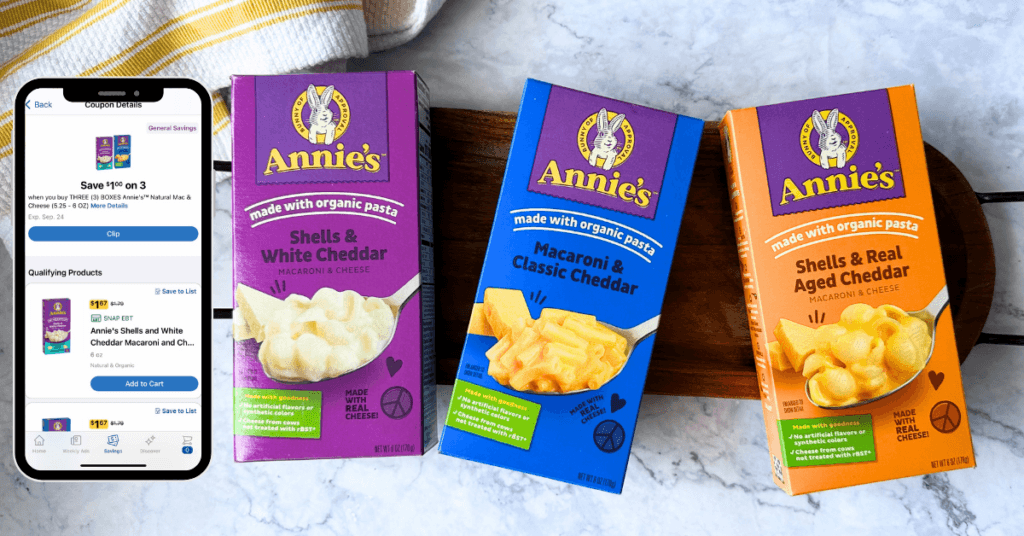 Annie's Macaroni & Cheese Kroger Digital Coupon