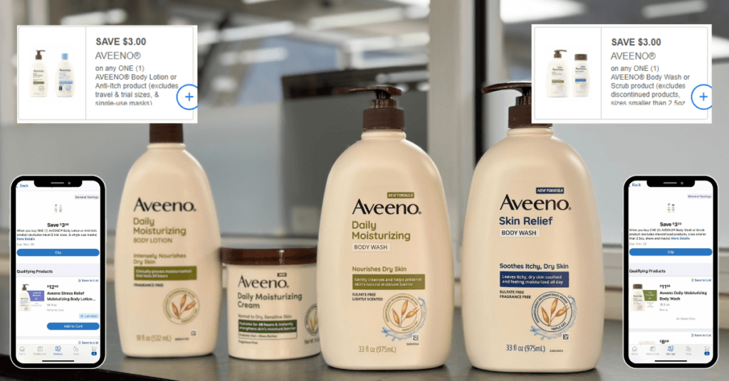 Aveeno Body Wash and Lotion Kroger Digital and Printable Coupons