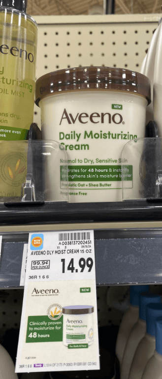 Aveeno Kroger Shelf Image