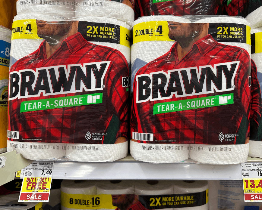 Brawny Paper Towels Kroger Shelf Image