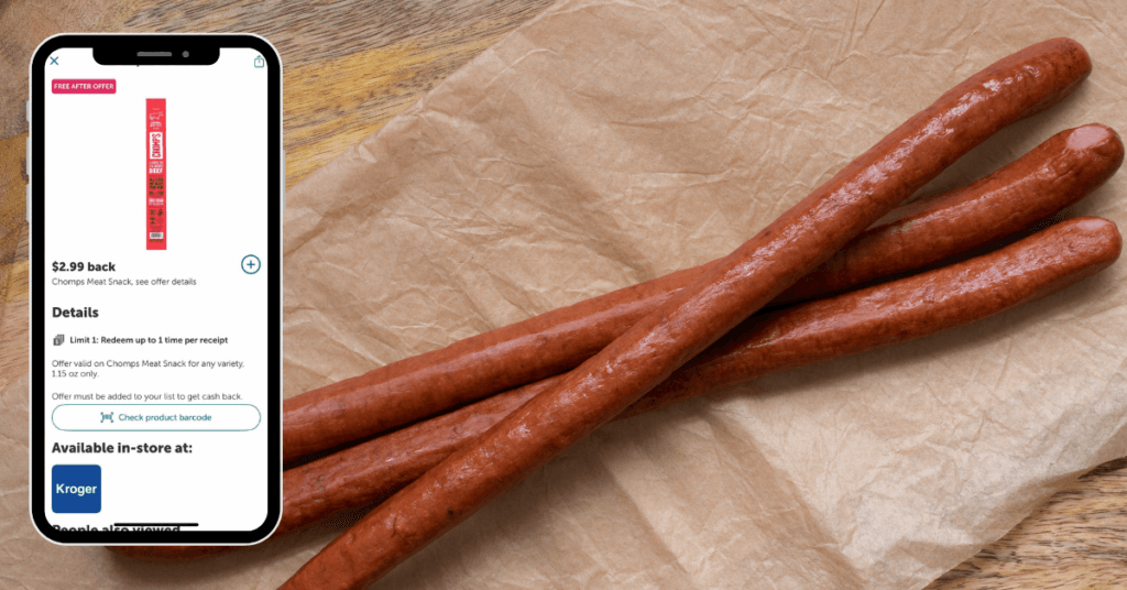 Chomps Meat Sticks Kroger Ibotta Rebate