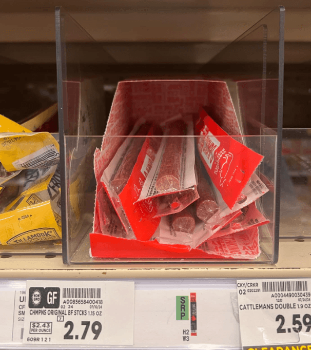 Chomps Meat Sticks Kroger Shelf Image