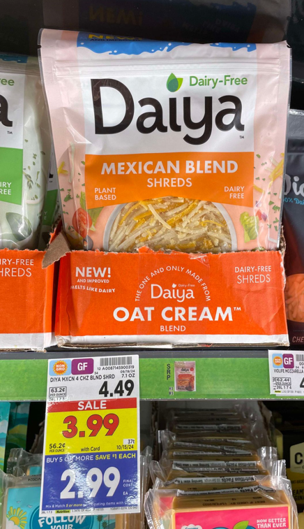 Daiya Dairy-Free Cheese Kroger Shelf Image