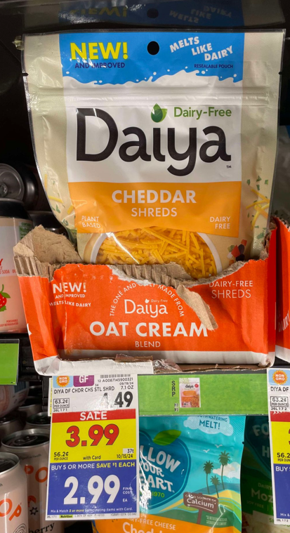 Daiya Dairy-Free Cheese Kroger Shelf Image