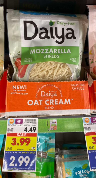 Daiya Dairy-Free Cheese Kroger Shelf Image